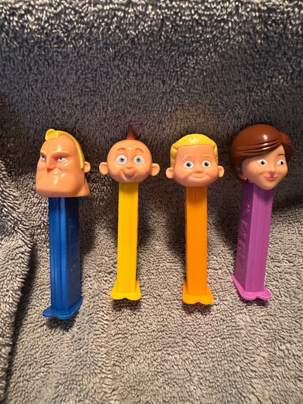 Disney Incredibles Euro PEZ Set of Four-Dash, Helen Parr, Bob Parr, Jack Jack